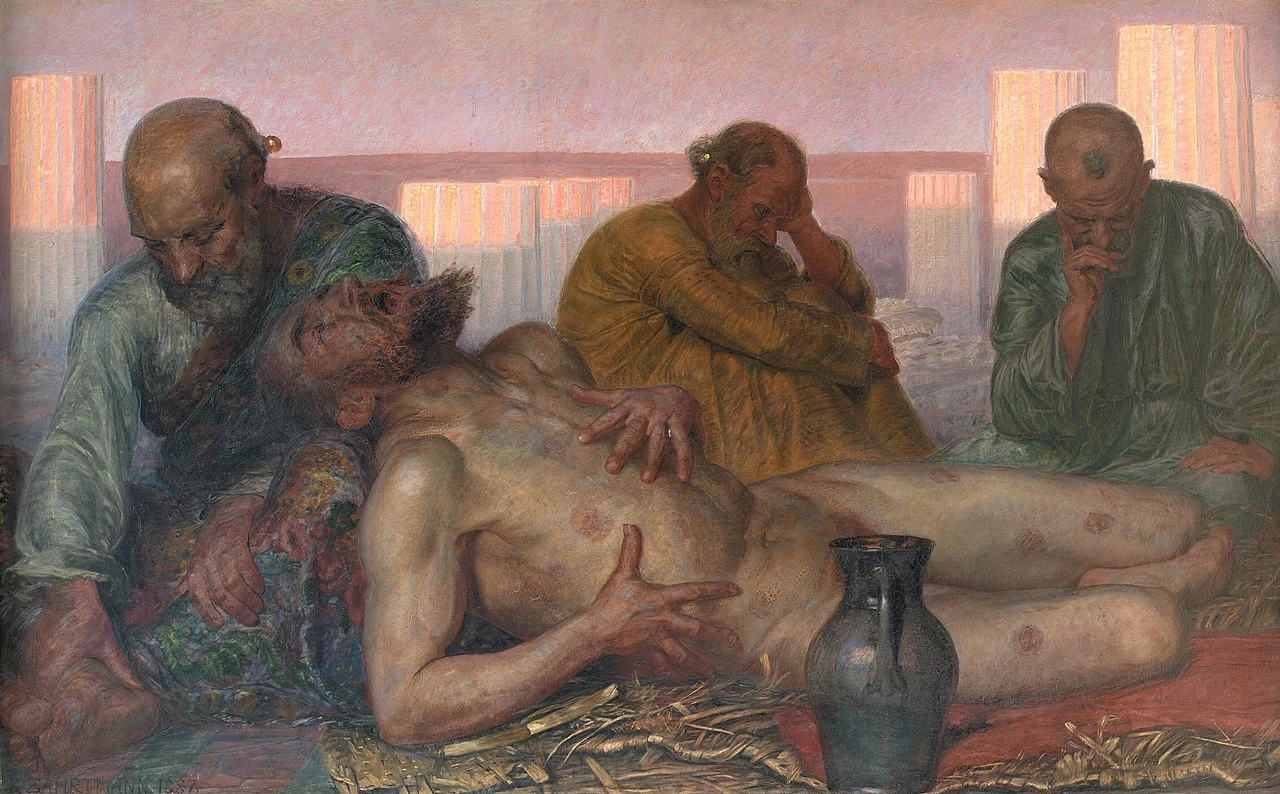 Kristian Zahrtmann - Giobbe e i suoi amici, Statens Museum for Kunst, Copenaghen